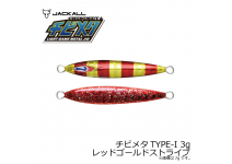 Jackall Chibimeta TYPE-1 Red gold stripe