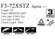 Megabass 21 Triza F3-72XSTZ