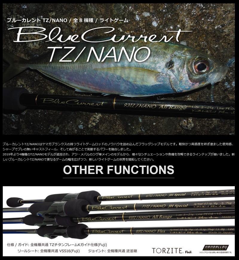 Yamaga Blanks BlueCurrent 83/TZ NANO Flex 1901 Удилище